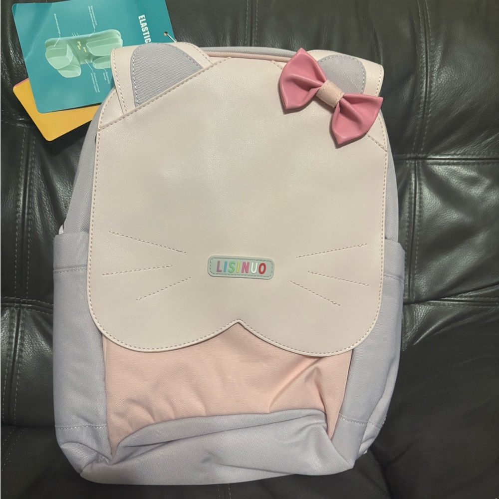 Lisinuo cat Backpack with a bow